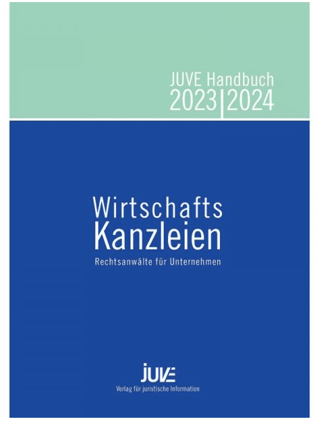 Auszeichnung JUVE-Handbuch Wirtschaftskanzleien 2023-2024 Kanzlei Pauly Rechtsanwälte Köln
