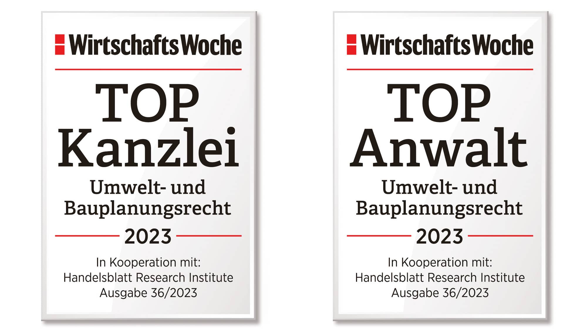 Auszeichnung Wirtschaftswoche TOP Kanzlei 2023 + TOP Anwalt 2023 Kanzlei Pauly Rechtsanwälte Köln